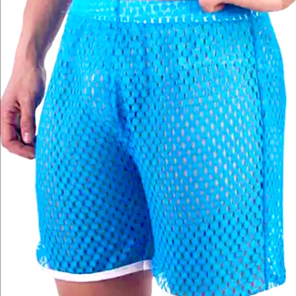 Unisex Mesh Short Set- Blue